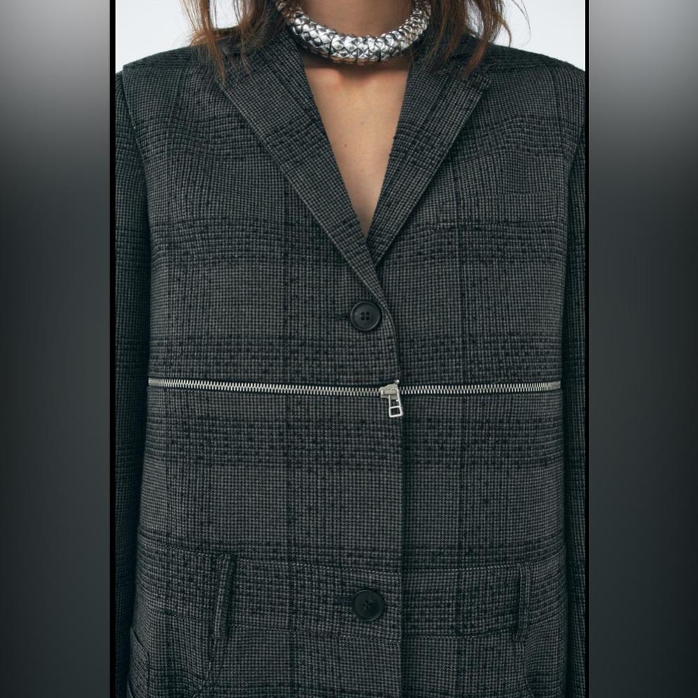 Zara ZIPPERED BLAZER DRESS ZW COLLECTION - Picture 2 of 6